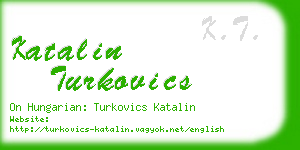 katalin turkovics business card